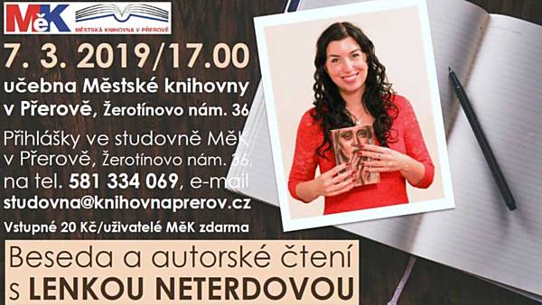 Beseda se spisovatelkou Lenkou Neterdovou 