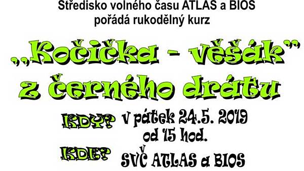 Kočička - věšák z černého drátu