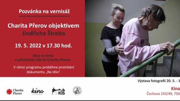 100 let charity Přerov, vernisáž fotografií Jindřícha Štreita a projekce dokumentu Na tělo