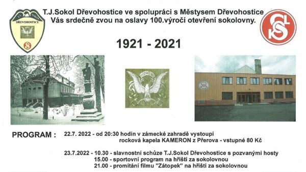 Oslavy 100. výročí otevření dřevohostické sokolovny