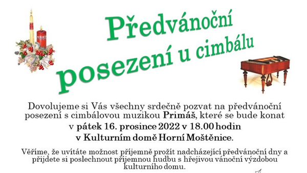 Předvánoční posezení u cimbálu